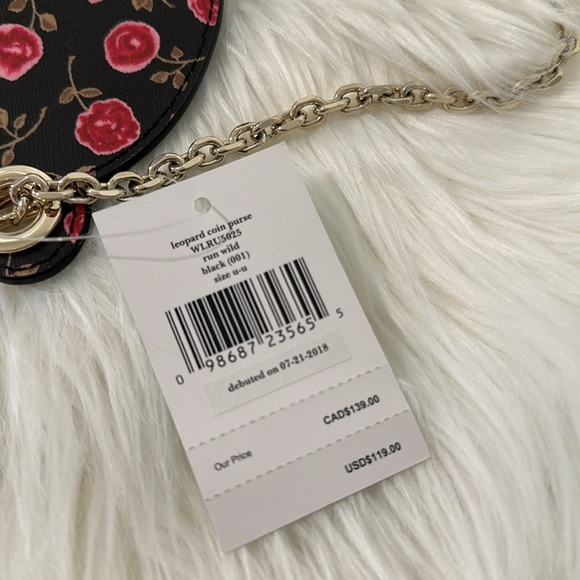 Kate Spade ♠️ leopard wallet, bag charm nwt - Picture 7 of 7